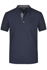 James&Nicholson Piqué Polo mit Button-Down-Kragen für Herren, Black/Black S, JN964 – Bild 3