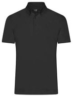 James&Nicholson Piqué Polo mit Button-Down-Kragen für Herren, Black/Black S, JN964 – Bild 2