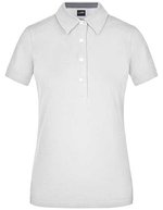 James&Nicholson Ladies´ Plain Polo Black/Black S (JN969), JN969 – Bianco