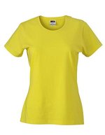 James&Nicholson Slim Fit Rundhals-T-Shirt Baumwolle für Damen, White S, JN971 – Yellow