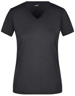 James&Nicholson Slim Fit V-Neck T-Shirt für Damen, White S, JN972 – Bild 2