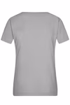 James&Nicholson V-Ausschnitt Melange T-Shirt für Damen, Black Melange S, JN973 – Bild 4