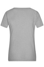 James&Nicholson V-Ausschnitt Melange T-Shirt für Damen, Black Melange S, JN973 – Bild 4