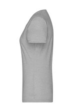 James&Nicholson V-Ausschnitt Melange T-Shirt für Damen, Black Melange S, JN973 – Bild 5