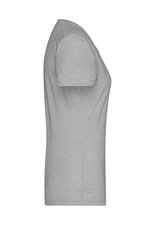 James&Nicholson V-Ausschnitt Melange T-Shirt für Damen, Black Melange S, JN973 – Bild 6