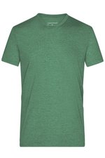 James&Nicholson Heather T-Shirt mit V-Ausschnitt, Black Melange S, JN974 – Bild 3