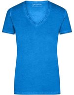 James&Nicholson Gipsy T-Shirt mit V-Ausschnitt für Damen, Atlantic S, JN975 – Bild 1