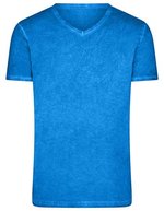 James&Nicholson Gipsy T-Shirt mit V-Ausschnitt für Herren, Atlantic S, JN976 – Bild 1