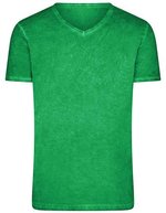 James&Nicholson Gipsy T-Shirt mit V-Ausschnitt für Herren, Atlantic S, JN976 – Fougere Vert