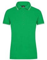 James&Nicholson Poloshirt mit Kontraststreifen für Damen, Black/White L, JN985 – Fern Green/White