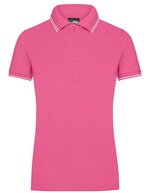 James&Nicholson Poloshirt mit Kontraststreifen für Damen, Black/White L, JN985 – Pink/White