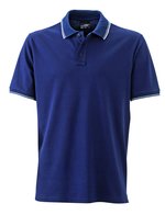 James&Nicholson Sportliches Herren-Polo mit Kontraststreifen, Black/White M, JN986 – Bild 1