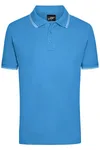 James&Nicholson Sportliches Herren-Polo mit Kontraststreifen, Fern Green/White M, JN986 – Bild 3