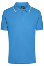 James&Nicholson Sportliches Herren-Polo mit Kontraststreifen, Black/White M, JN986 – Bild 3
