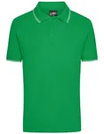 James&Nicholson Sportliches Herren-Polo mit Kontraststreifen, Fern Green/White M, JN986 – Bild 1