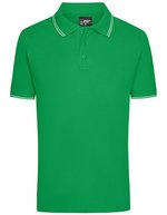James&Nicholson Sportliches Herren-Polo mit Kontraststreifen, Black/White M, JN986 – Fern Green/White