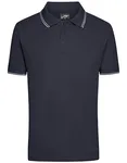 James&Nicholson Sportliches Herren-Polo mit Kontraststreifen, Fern Green/White M, JN986 – Navy/White