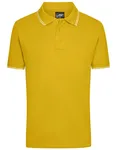 James&Nicholson Sportliches Herren-Polo mit Kontraststreifen, Fern Green/White M, JN986 – Sun Yellow/White