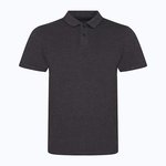 Just Polos Tri-Blend Poloshirt mit Slim Fit, Heather Black S, JP001 – Heather Charcoal