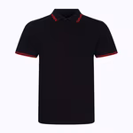 Stretch Tipped Polo – Black/Red