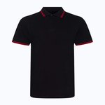 Stretch Tipped Polo – Black/Red