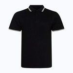 Stretch Tipped Polo – Black/White
