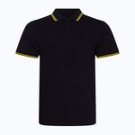 Stretch Tipped Polo – Black/Yellow