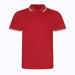 Stretch Tipped Polo – Red/White