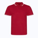 Stretch Tipped Polo – Red/White