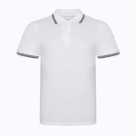 Stretch Tipped Polo – White/Navy