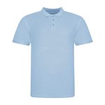 Just Polos Slim Fit Polo-Shirt, White S, JP100 – Sky Blue