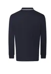 Just Polos Long Sleeve Polo Shirt with Contrast Collar, Deep Black/White S, JP103 – image 4