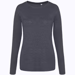 Women´s Long Sleeve Tri-Blend T – Heather Charcoal