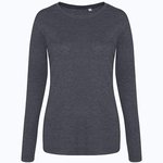 Women´s Long Sleeve Tri-Blend T – Heather Charcoal