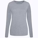 Women´s Long Sleeve Tri-Blend T – Heather Grey