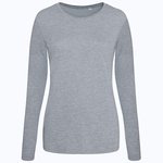 Women´s Long Sleeve Tri-Blend T – Heather Grey