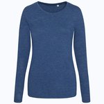 Women´s Long Sleeve Tri-Blend T – Heather Navy