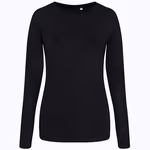 Women´s Long Sleeve Tri-Blend T – Solid Black