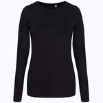 Women´s Long Sleeve Tri-Blend T – Solid Black