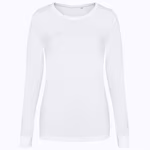 Women´s Long Sleeve Tri-Blend T – Solid White