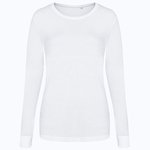 Women´s Long Sleeve Tri-Blend T – Solid White