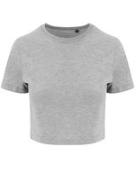 Tri-Blend Cropped T-Shirt für Damen – Heather Grey