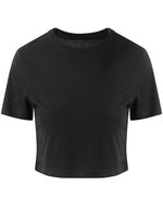 Tri-Blend Cropped T-Shirt für Damen – Solid Black