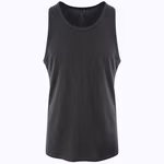 Just T's Tri-Blend Ärmelloses T-Shirt U-Ausschnitt – Heather Black