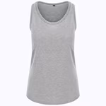 Just T's Tri-Blend Ärmelloses T-Shirt U-Ausschnitt – Heather Grey