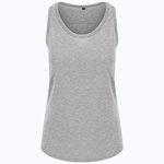 Just T's Tri-Blend Ärmelloses T-Shirt U-Ausschnitt – Heather Grey