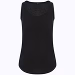 Just T's Tri-Blend Ärmelloses T-Shirt U-Ausschnitt – Solid Black