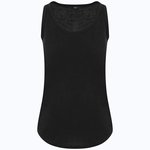 Just T's Tri-Blend Ärmelloses T-Shirt U-Ausschnitt – Solid Black