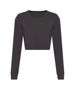 Just T's Langarm Cropped T-Shirt Triblend für Damen, Dusty Pink XS, JT016 – Bild 3