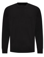 Just T's Oversize Langarm T-Shirt aus Baumwolle – Deep Black